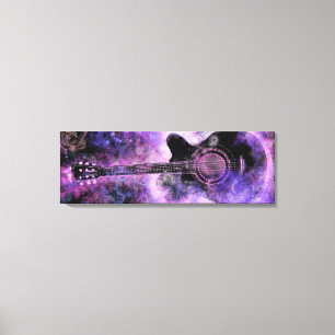 Gitarrenmusik Leinwanddruck Lila - Malerei