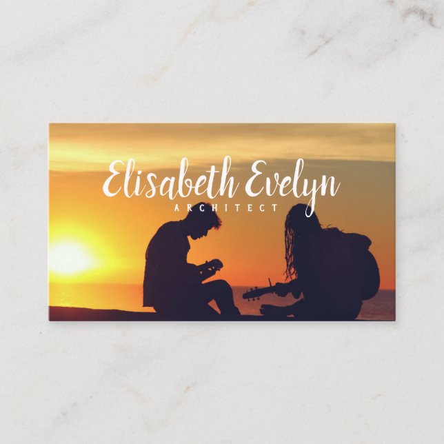 Gitarrenmusik Visitenkarte (Vorderseite)