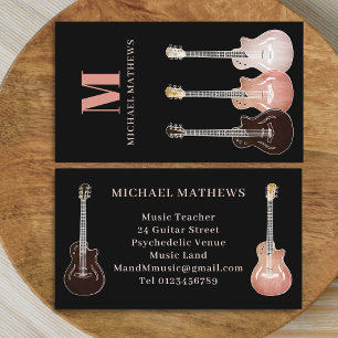 Gitarrenmusiker und Musiklehrer Visitenkarte