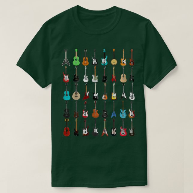 Gitarrenmusikinstrument  T-Shirt (Design vorne)