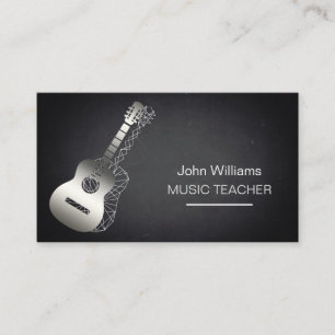 Gitarrenmusiklehrer DJ Player Musician Geometric Visitenkarte