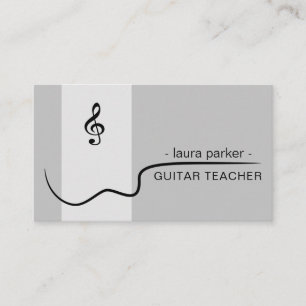 Gitarrenmusiklehrer mit akustischen Musikern Visitenkarte