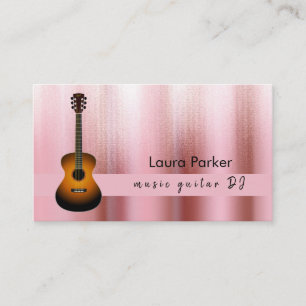 Gitarrenmusiklehrer Rose Gold DJ Player Visitenkarte
