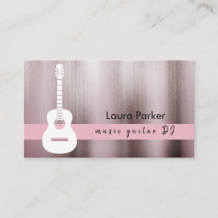 Gitarrenmusiklehrer Rose Gold DJ Player Visitenkarte