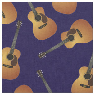 Gitarrenmusikmusik Zimmerdekor Blau Stoff