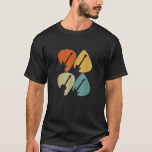 Gitarrenpick Vintage Retro Gitarrist T-Shirt