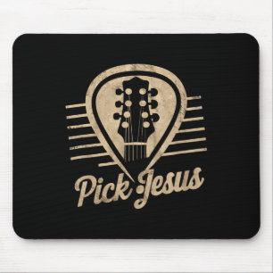 Gitarrenplättchen Jesus Musik Pastor Frohen Ostert Mousepad