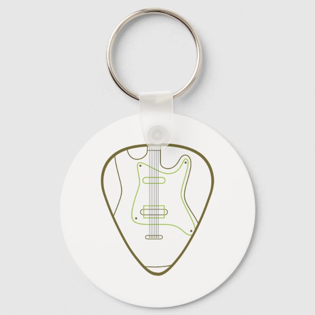 Gitarrenplecktrum Schlüsselanhänger (Vorderseite)