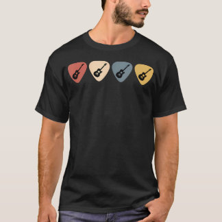 Gitarrenplektrum Reihe Retro Akustikgitarren-Picks T-Shirt