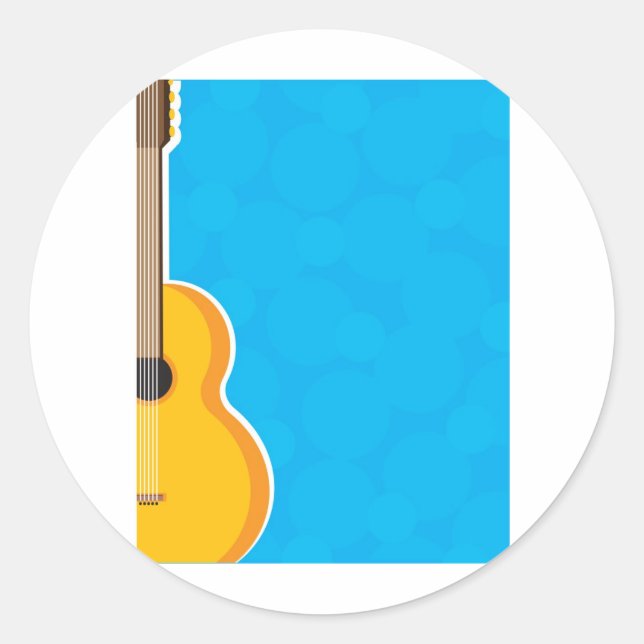 Gitarrenrahmen Runder Aufkleber (Vorderseite)