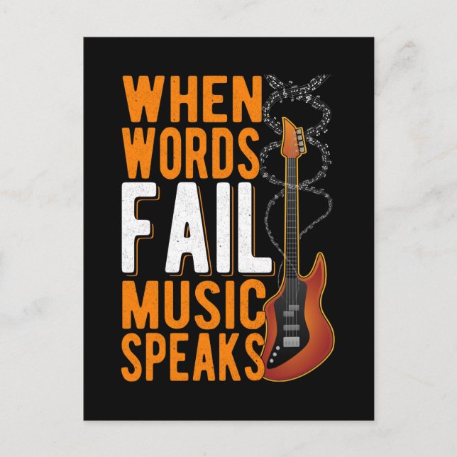 Gitarrenratgeber Inspirationsmusik Lover Postkarte (Vorderseite)