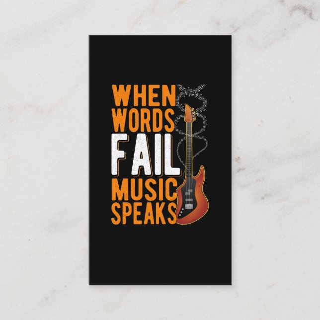 Gitarrenratgeber Inspirationsmusik Lover Visitenkarte (Vorderseite)