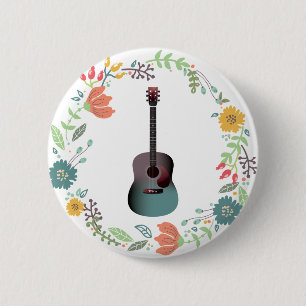 Gitarrenring Blume Button