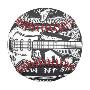 Gitarrenrock-Design Baseball