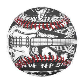 Gitarrenrock-Design Baseball