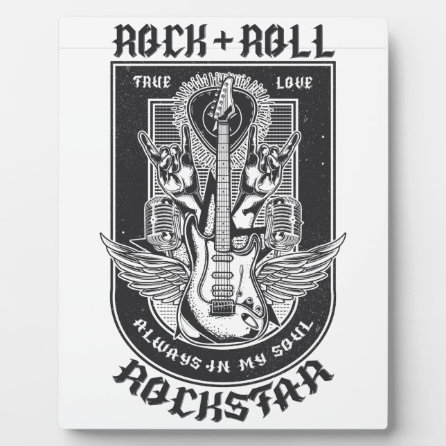 Gitarrenrock-Design Fotoplatte (Vorderseite)