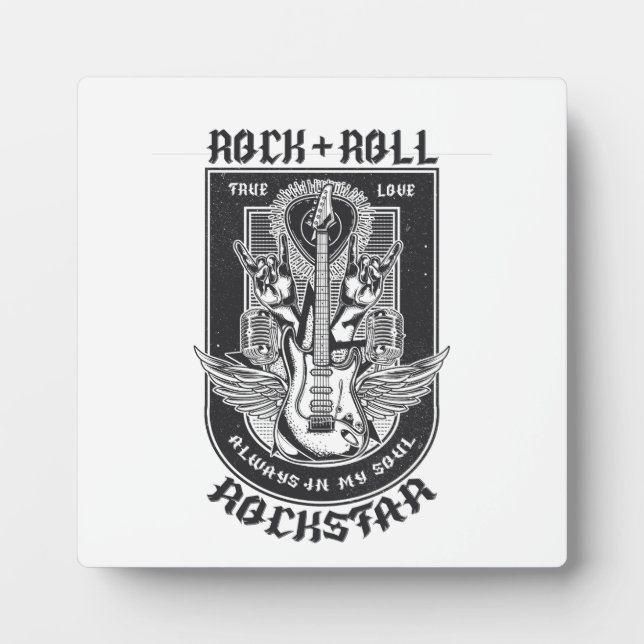 Gitarrenrock-Design Fotoplatte (Vorderseite)
