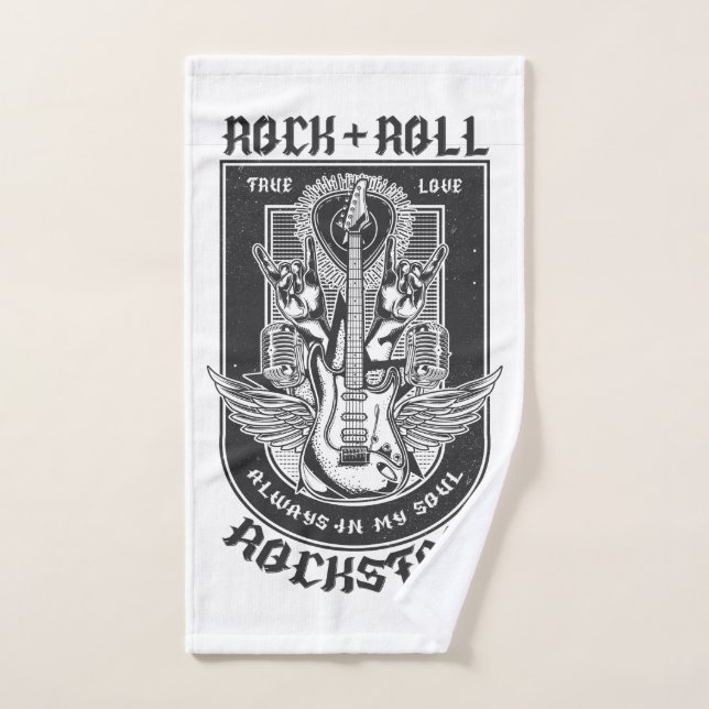 Gitarrenrock-Design Handtuch (Handtuch)