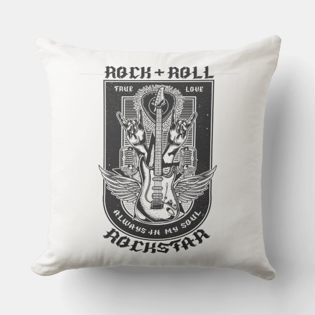 Gitarrenrock-Design Kissen (Vorderseite)
