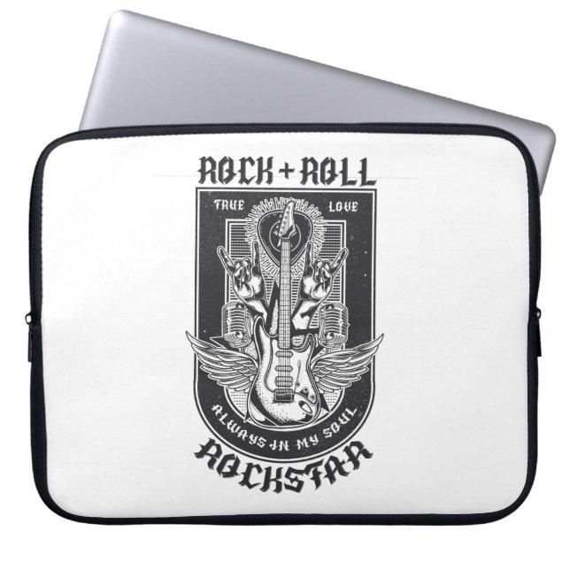 Gitarrenrock-Design Laptopschutzhülle (Vorderseite)
