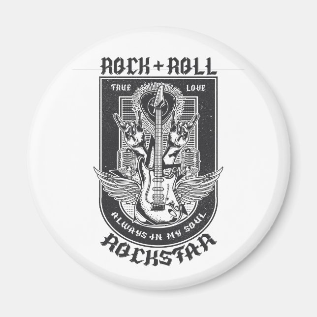 Gitarrenrock-Design Magnet (Vorne)