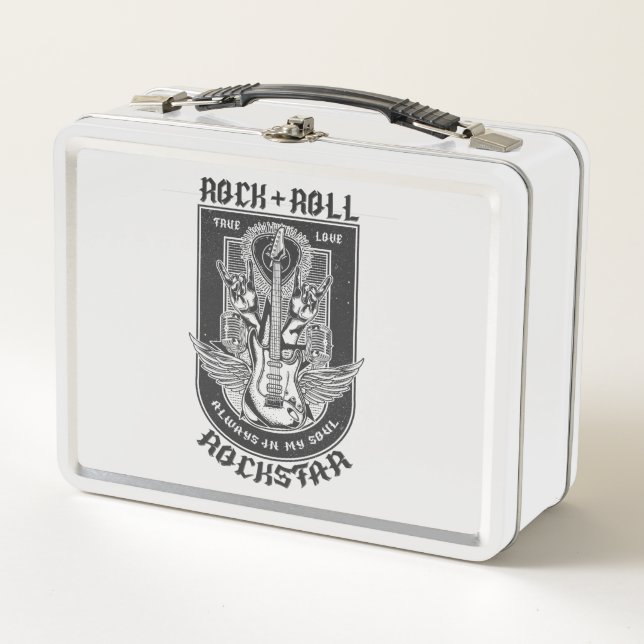 Gitarrenrock-Design Metall Brotdose (Vorderseite)