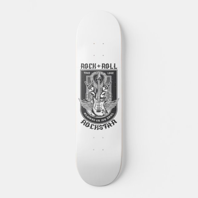 Gitarrenrock-Design Skateboard (Vorderseite)