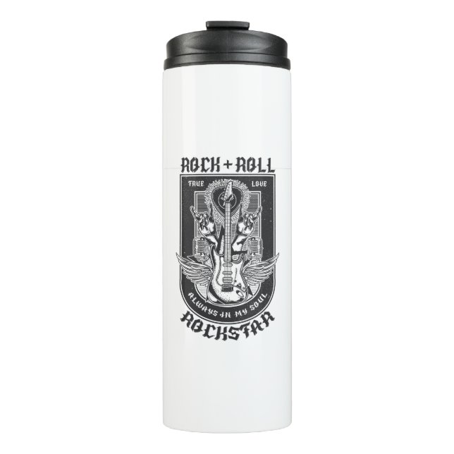 Gitarrenrock-Design Thermosbecher (Vorderseite)