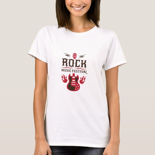 Gitarrenrockfestival T - Shirt der Frau (Vorderseite)