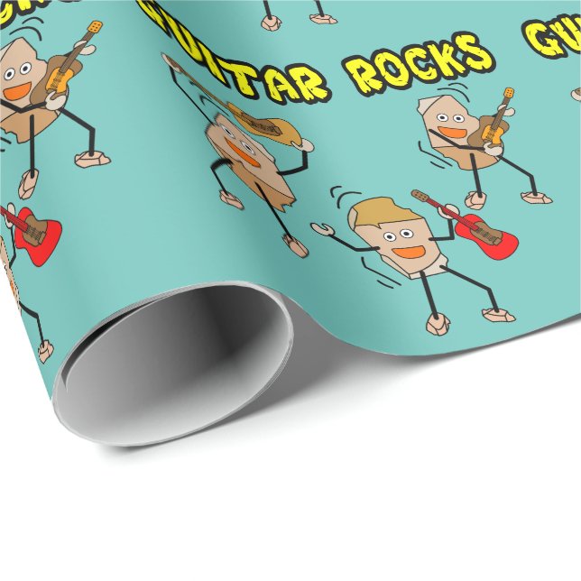Gitarrenrocks Geschenkpapier (Rolleneckpunkt)
