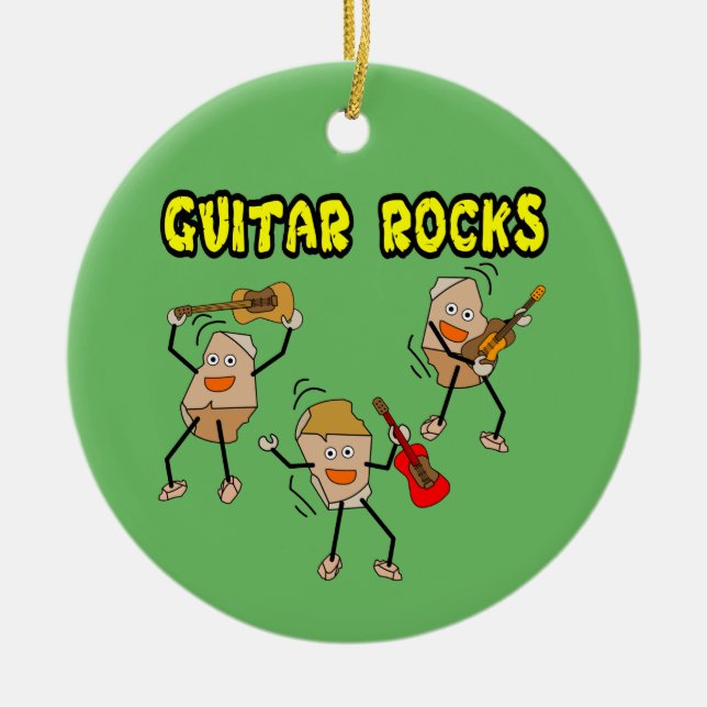 Gitarrenrocks Keramik Ornament (Vorne)