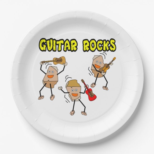 Gitarrenrocks Pappteller (Vorderseite)