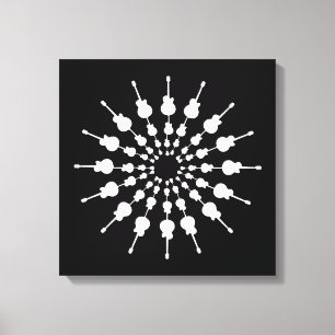 Gitarrenrundmandala Leinwanddruck