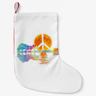 Gitarrensee Schatten Frieden Liebe Gitarre Hippie Kleiner Weihnachtsstrumpf