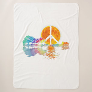 Gitarrensee Schatten Frieden Liebe Gitarre Hippie Sherpadecke