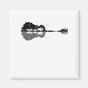 Gitarrensee Schatten Liebe Gitarre Geschenk Musikl Magnet