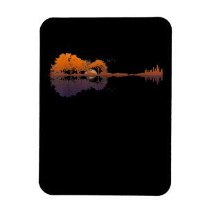 Gitarrensee Schatten Liebe Gitarre Geschenk Musikl Magnet