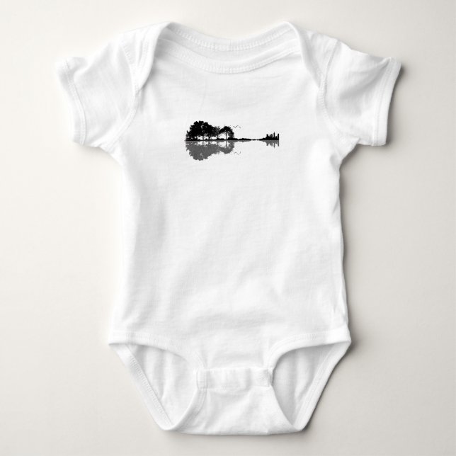 Gitarrensee Shadow Liebe Gitarre - Musikfans Baby Strampler (Vorderseite)