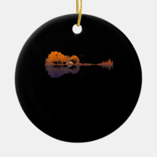 Gitarrensee Shadow Liebe Gitarre - Musikfans Keramik Ornament