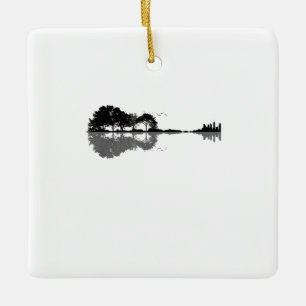 Gitarrensee Shadow Liebe Gitarre - Musikfans Keramikornament