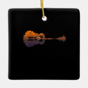 Gitarrensee Shadow Liebe Gitarre - Musikfans Keramikornament