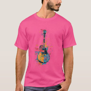 Gitarrenspieler Akustikgitarren im Splash-Stil T-Shirt