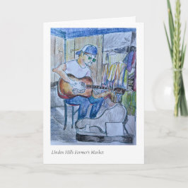 Gitarrenspieler auf dem Linden Hill Bauern Market Karte