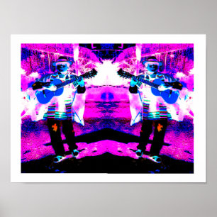 Gitarrenspieler Kunst Poster