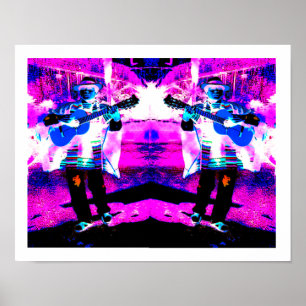 Gitarrenspieler Kunst Poster