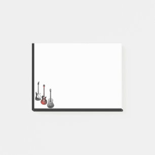 Gitarrenspieler Musikermusik Musik Post-it Notes Klebezettel