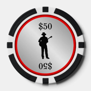 Gitarrenspieler Pokerchips