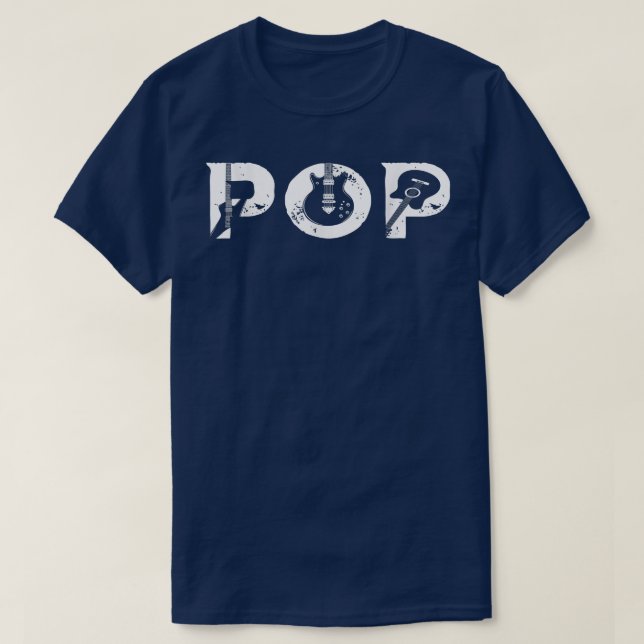 Gitarrenspieler Pop Funny Music Fathed Day T-Shirt (Design vorne)