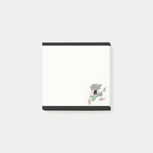 Gitarrenspieler Post-it Klebezettel (Vorderseite)