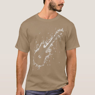Gitarrenspieler Rock Musician Musiknoten3 T-Shirt